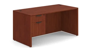 Stand-Alone Single Pedestal Desks PBD Furniture 60in x 30in Single Hanging Pedestal Desk