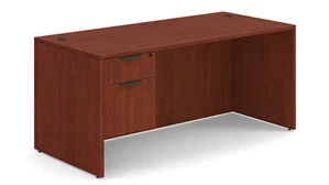 Stand-Alone Single Pedestal Desks PBD Furniture Single Hanging Pedestal Desk 66in x 30in
