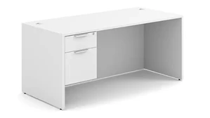 Stand-Alone Single Pedestal Desks PBD Furniture Single Hanging Pedestal Desk 66in x 30in