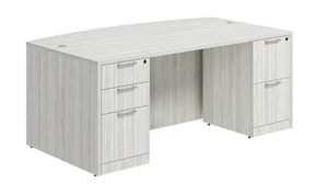Stand-Alone Double Pedestal Desks Performance Bush Furniture 72in Double Pedestal Bow Front Desk