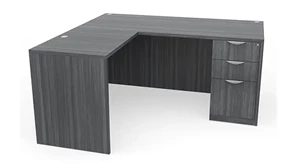 L Shaped Single Pedestal Desks Performance Bush Furniture 72in x 72in Single Pedestal L-Shaped Desk