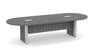 Conference Tables PBD Furniture 10ft Racetrack Shape Plinth Leg with Metal Accent Conference Table