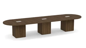 Conference Tables PBD Furniture 14ft Racetrack Shape Cube Storage Base Conference Table