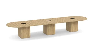 Conference Tables PBD Furniture 16ft Racetrack Shape Cube Storage Base Conference Table