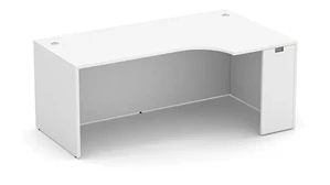 Stand-Alone Desk Shells PBD Furniture PL Series Desk Shell 72in W x 42in D with Right Extension