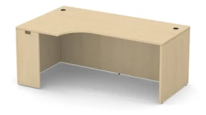 Stand-Alone Desk Shells PBD Furniture Credenza Shell 72in with Left Extension