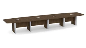 Conference Tables Performance Bush Furniture 18ft Boat Shape Elliptical Base Conference Table with Metal Accents