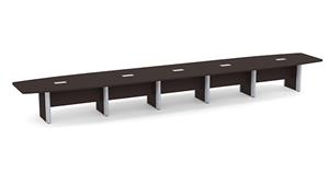 Conference Tables PBD Furniture 24ft Boat Shape Elliptical Base Conference Table with Metal Accents
