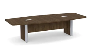 Conference Tables Performance Bush Furniture 10ft Boat Shaped Elliptical Base Conference Table with Metal Accents