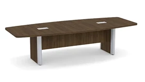 Conference Tables Performance Bush Furniture 12ft Boat Shape Elliptical Base Conference Table with Metal Accents