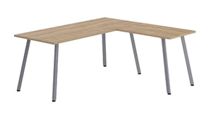 L Shaped Desk Shells PBD Furniture 60in x 78in Telescopic Frame L-Desk