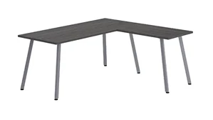 L Shaped Desk Shells PBD Furniture 60in x 78in Telescopic Frame L-Desk