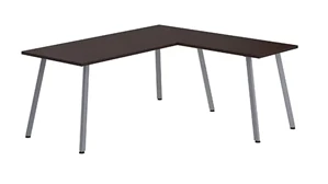 L Shaped Desk Shells PBD Furniture 60in x 78in Telescopic Frame L-Desk