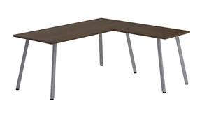 L Shaped Desk Shells PBD Furniture 60in x 78in Telescopic Frame L-Desk