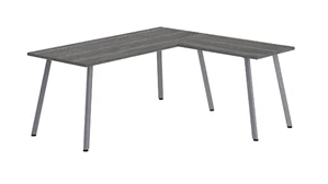 L Shaped Desk Shells PBD Furniture 60in x 78in Telescopic Frame L-Desk