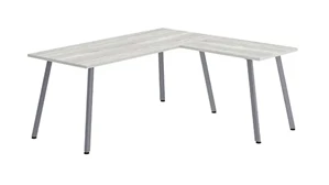 L Shaped Desk Shells PBD Furniture 60in x 78in Telescopic Frame L-Desk