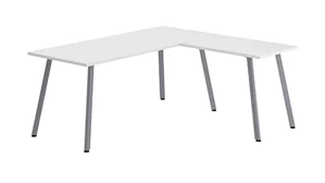 L Shaped Desk Shells PBD Furniture 60in x 78in Telescopic Frame L-Desk