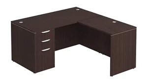 L Shaped Single Pedestal Desks Performance Bush Furniture 60in x 60in Single Pedestal L-Shaped Desk