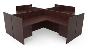 Workstations PBD Furniture 4 Person Workstation
