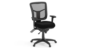 Ergonomic Task Chairs PBD Furniture Cool Mesh Mid Back Multi Function Chair with Fabric Seat