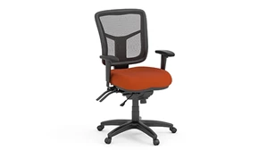 Ergonomic Task Chairs PBD Furniture Cool Mesh Mid Back Multi Function Chair with Fabric Seat