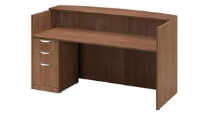 Reception Stand-Alone Desk PBD Furniture Reception Desk Single Locking Pedestal