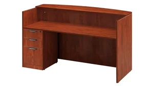 Reception Stand-Alone Desk PBD Furniture Reception Desk Single Locking Pedestal