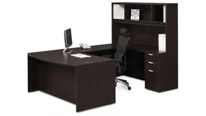 U Shaped Desks with Hutch PBD Furniture U-Shaped Desk with Hutch