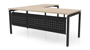 L Shaped Desk Shells PBD Furniture L-Shaped Desk 66in x 66in with Modesty Panel