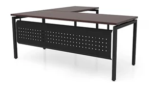 L Shaped Desk Shells PBD Furniture 66in x 66in L-Desk with Modesty Panel 