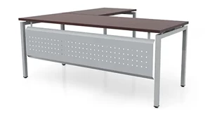 L Shaped Desk Shells PBD Furniture 66in x 66in L-Desk with Modesty Panel 