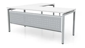 L Shaped Desk Shells PBD Furniture 66in x 66in L-Desk with Modesty Panel