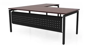 L Shaped Desk Shells PBD Furniture 66in x 72in L-Desk with Modesty Panel