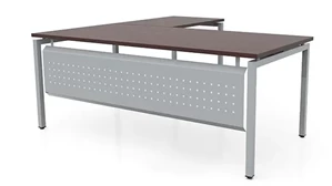 L Shaped Desk Shells PBD Furniture 72in x 84in L-Desk with Modesty Panel 
