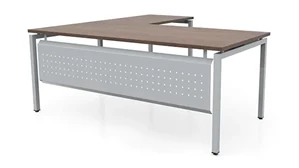 L Shaped Desk Shells PBD Furniture L-Shaped Desk 72in x 78in with Modesty Panel