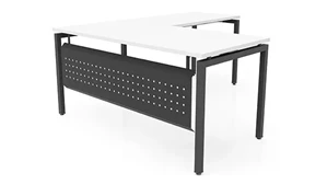 L Shaped Desk Shells PBD Furniture 60in x 66in L-Desk with Modesty Panel 