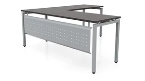 L Shaped Desk Shells PBD Furniture 72in x 66in Slender L-Desk with Modesty Panel 