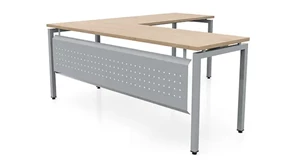 L Shaped Desk Shells PBD Furniture 72in x 72in Slender L-Desk with Modesty Panel 