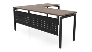 L Shaped Desk Shells PBD Furniture L-Shaped Desk 72in x 60in Slender with Modesty Panel