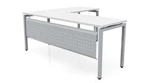 L Shaped Desk Shells PBD Furniture 72in x 60in Slender L-Desk with Modesty Panel 