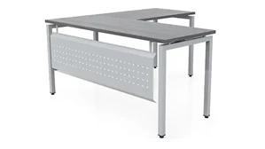 L Shaped Desk Shells PBD Furniture 60in x 60in Slender L-Desk with Modesty Panel
