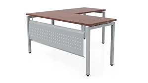 L Shaped Desk Shells PBD Furniture 60in x 66in Slender L-Desk with Modesty Panel 