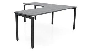 L Shaped Desk Shells PBD Furniture 72in x 72in Curve Corner L-Desk