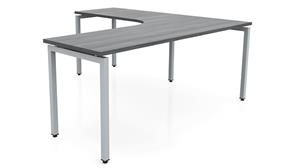 L Shaped Desk Shells PBD Furniture 72in x 72in Curve Corner L-Desk 