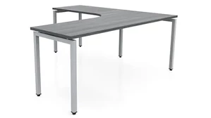 L Shaped Desk Shells PBD Furniture 72in x 72in Curve Corner L-Desk 