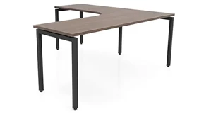 L Shaped Desk Shells PBD Furniture 72in x 72in Curve Corner L-Desk 