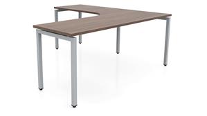 L Shaped Desk Shells PBD Furniture 72in x 72in Curve Corner L-Desk 