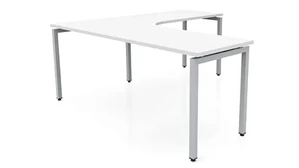 L Shaped Desk Shells PBD Furniture 72in x 72in Curve Corner L-Desk