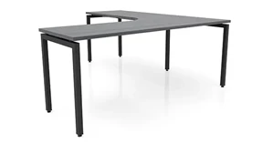 L Shaped Desk Shells PBD Furniture 72in x 78in Curve Corner L-Desk