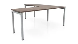 L Shaped Desk Shells PBD Furniture 72in x 78in Curve Corner L-Desk